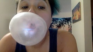 ASMR CHEWING GUM amp BLOWING BUBBLES with Bazooka Joe NO TALKING [upl. by Terrene]