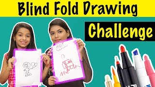 BLINDFOLD DRAWING CHALLENGE Ft Tahura  MAHJABEEN ALI [upl. by Bonni181]