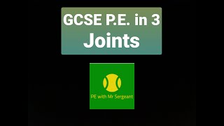 Joints of the body  GCSE PE in 3  Revision in 3 minutes [upl. by Enelime]