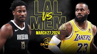 Los Angeles Lakers vs Memphis Grizzlies Full Game Highlights  March 27 2024  FreeDawkins [upl. by Ash]