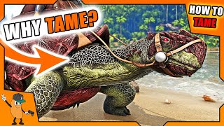 HOW TO TAME A CARBONEMYS amp WHAT IS IT GOOD FOR  ARK How To Tame Series [upl. by Yecaw]