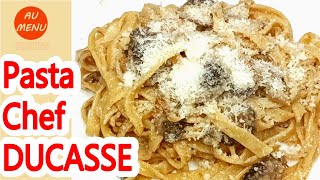 Pasta aux Champignons avec une sauce crème du chef étoilé ALAIN DUCASSE AU010101 [upl. by Socin]