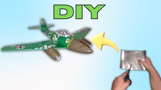 Crafting an Epic Soda Can Airplane Recycled soda can Me 262 model [upl. by Yhtommit593]