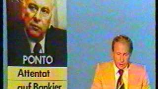 Tagesschau vom 30071977 Attentat auf den Chef der Dresdner Bank Jürgen Ponto [upl. by Lhok]