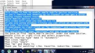 How to enable Apple Mobile Device service REMAKE [upl. by Perri568]