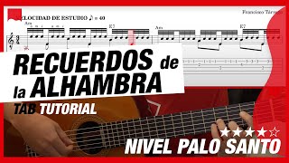 Recuerdos de la Alhambra 😍 Guía de estudio 👌 PARTITURA  TAB  PDF [upl. by Innoc]