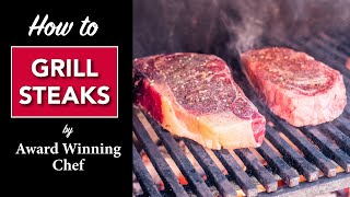 🔥 HOW to GRILL a STEAK 🥩 by MASTER CHEF [upl. by Ditzel]