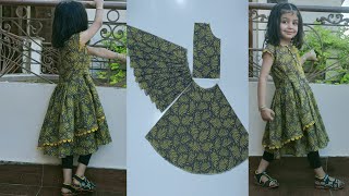 Awesome And New Pattern Baby Girl Special Eid Frock Very Easy Cutting And Stitching [upl. by Aropizt]