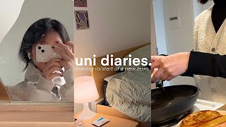 📂uni diaries the start of a new term moving into a studio study vlog living alone student life [upl. by Coffee]