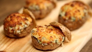 Baked Potatoes  Stuffed With Cream Cheese amp Spring Onion  Nick Sarafs Foodlog [upl. by Alicec]