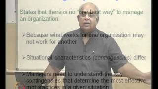 Mod01 Lec08 Systems contingency approach to organization theory and practice techniques [upl. by Parlin]