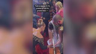 Adele signs newlywed brides wedding dress [upl. by Etnahsa]