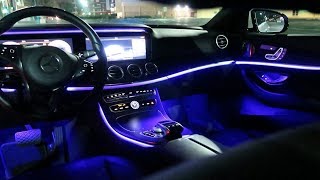 2018 MERCEDES BENZ E CLASS INTERIOR LIGHTING amp EXTERIOR OVERVIEW [upl. by Wilone]