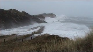 Sturmflut auf Sylt zerstört Dünen der Hörnumer Odde amp am Kliff von Kampen [upl. by Nadabus]