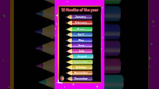 Months of the year song  12 months name in English  months of the Year kindergarten [upl. by Billie]