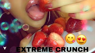 ASMR  Eating Candied Strawberries 🍓😋 EXTREMELY CRUNCHY [upl. by Kiraa641]