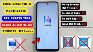 Xiaomi Redmi Note 9s MIUI 14 FRP BypassUnlock 🔑💥 2024 Activity Launcher Not Working New Method [upl. by Franciskus994]