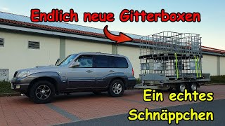 Endlich Nachschub  neue Gitterboxen zur Brennholzlagerung [upl. by Sirovart917]