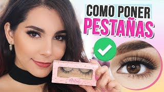 CÓMO PONER PESTAÑAS POSTIZAS FÁCIL PASO A PASO Tips ♥ Jimena Aguilar [upl. by Hcra]