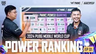 2024 PMWC POWER RANKINGS  EP01  PUBG MOBILE ESPORTS [upl. by Ahsinrac]