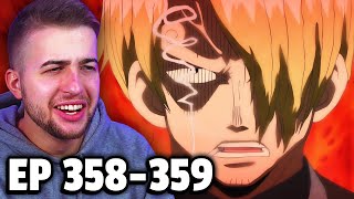 SANJI VS ABSALOM One Piece Episode 358 amp 359 REACTION [upl. by Aisatana]