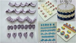 Cake Decorating Techniques  Flower Shapes Shades and Simple Designs [upl. by Saenihp826]