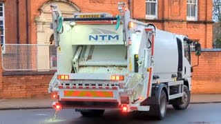 2022 NTM Bin Lorry Collecting Apartment Bins In Swindon [upl. by Davison461]