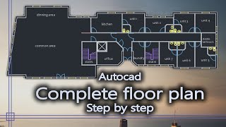 Autocad  Complete floor plan for beginners  Exercise Care home [upl. by Tnek790]