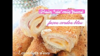 ROULE PAIN De Mie Pané FACON CORDON BLEU [upl. by Linc]