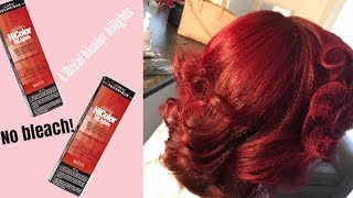 How to dye your hair Red without Bleach ft Loreal HiColor Highlights Magenta amp Red [upl. by Assi405]