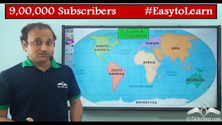 Oceans and Continents  World Map  Names  Class 4  CBSE  NCERT  ICSE [upl. by Beaver]