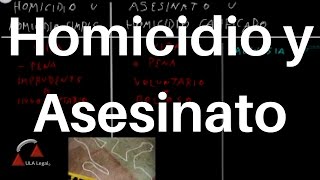 Homicidio simple y AsesinatoHomicidio calificado DERECHO PENAL [upl. by Nahbois]