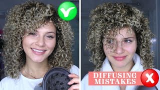 4 CURLY HAIR DIFFUSING MISTAKES THAT EVERYONE MAKES  HOW TO FIX THEM [upl. by Hiroshi]