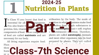 CLASS 7 SCIENCE  CHAPTER 1 NCERT  Nutrition in plants [upl. by Eenttirb]