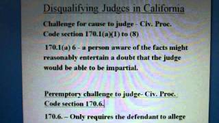 How to disqualify a Judge [upl. by Yspyg]