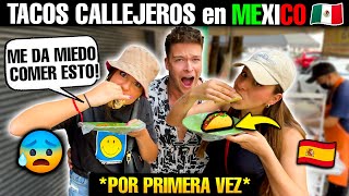 🇪🇸 MIS SOBRINOS PRUEBAN TACOS CALLEJEROS por primera vez en MÉXICO 🇲🇽 y PASA ESTO AL FINAL 😱 [upl. by Labanna559]