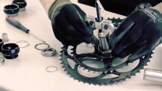 Installation of CampagnoloFulcrum cranks on CeramicSpeed Bottom Brackets [upl. by Sucramej430]