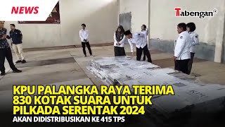 KPU PALANGKA RAYA TERIMA 830 KOTAK SUARA UNTUK PILKADA SERENTAK 2024 [upl. by Seamus854]