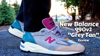 New Balance 990v2 quotGrey Tanquot 990CP2 On Feet Review [upl. by Acemat]