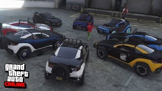 GTA V  BATALLA DE COCHES TUNEADOS POR EQUIPOS 13 JUGANDO CON SUBS EN PS3 [upl. by Leugimesoj]