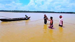 এই প্রথম দামোদর নদীতে কাটায় করে মাছ ধরা সঙ্গে নদীতে পিকনিক  Damodor river fishing amp cooking video [upl. by Ganiats]