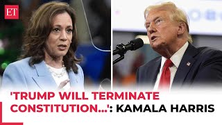 Harris tears into Trumps 2023 viral remarks about being ‘dictator’ ‘Will terminate Constitution…’ [upl. by Arahsat]