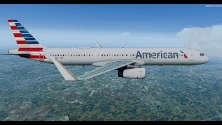 Aerosoft Airbus A321 Philadelphia KPHL Arrival  Los Angeles to Philadelphia [upl. by Madian]