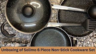 Unboxing of Solimo 6 Piece NonStick Cookware Set  Non Stick Cookware Set [upl. by Othelia479]