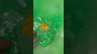 Lush Mother Nature Bath Bomb asmrnotalking oddlysatisfying bubblebath fizzy bubbles asmrsounds [upl. by Kiyoshi]