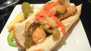 Spicy Cajun Andouille Sausage amp Peppers Sandwich [upl. by Lamrouex]