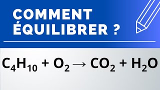 Comment équilibrer  C4H10  O2 → CO2  H2O combustion du butane dans le dioxygène [upl. by Arlo]