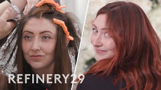 Dying My Hair Red With The Foilyage Technique  Hair Me Out  Refinery29 [upl. by Wohlert]