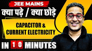 Complete CAPACITOR AND CURRENT ELECTRICITY in just 15 MINUTES  JEE Main 2024 [upl. by Nivert215]