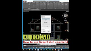 How to use Superhatch command in AutoCad [upl. by Lisk]